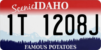 ID license plate 1T1208J