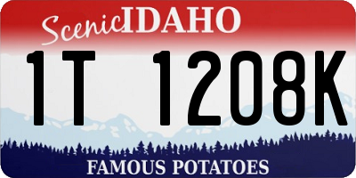 ID license plate 1T1208K