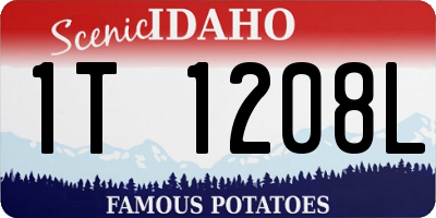 ID license plate 1T1208L