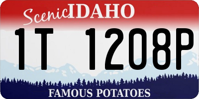 ID license plate 1T1208P