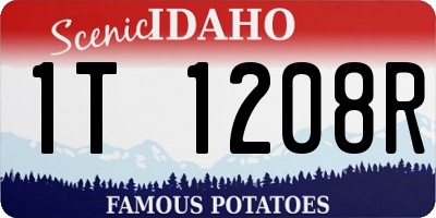 ID license plate 1T1208R