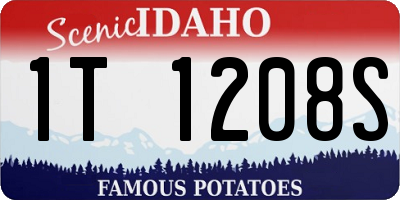 ID license plate 1T1208S