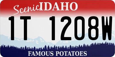 ID license plate 1T1208W