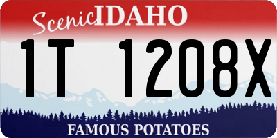 ID license plate 1T1208X