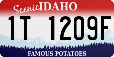 ID license plate 1T1209F