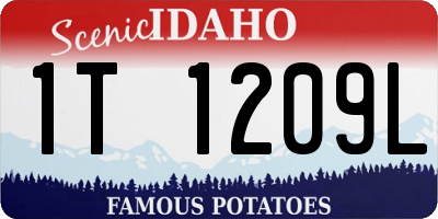 ID license plate 1T1209L