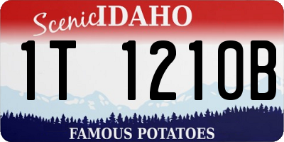 ID license plate 1T1210B