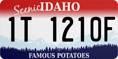 ID license plate 1T1210F