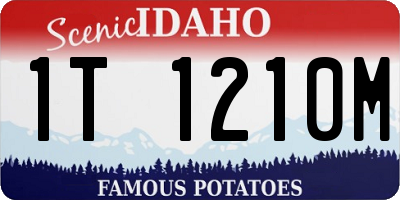 ID license plate 1T1210M