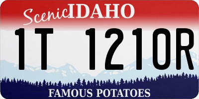 ID license plate 1T1210R