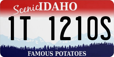 ID license plate 1T1210S