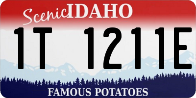 ID license plate 1T1211E