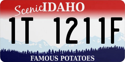 ID license plate 1T1211F