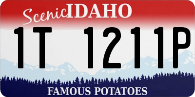 ID license plate 1T1211P