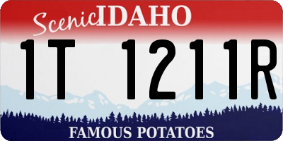 ID license plate 1T1211R