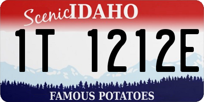 ID license plate 1T1212E