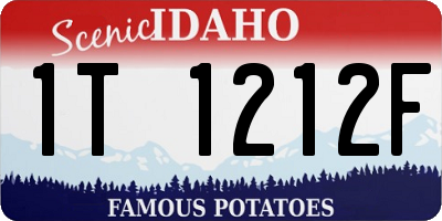 ID license plate 1T1212F