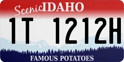ID license plate 1T1212H