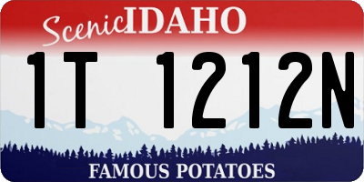 ID license plate 1T1212N