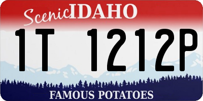 ID license plate 1T1212P