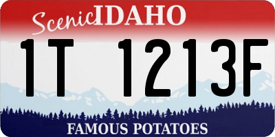 ID license plate 1T1213F