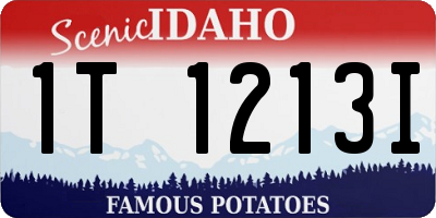 ID license plate 1T1213I
