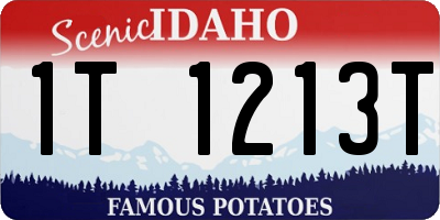 ID license plate 1T1213T