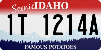 ID license plate 1T1214A