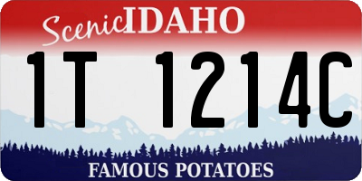 ID license plate 1T1214C