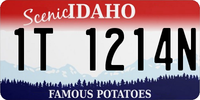 ID license plate 1T1214N