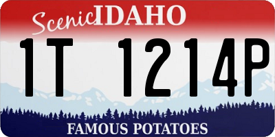 ID license plate 1T1214P