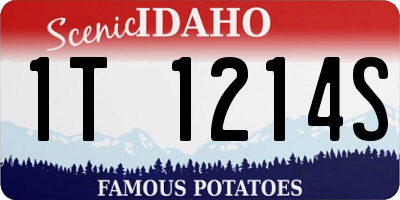 ID license plate 1T1214S