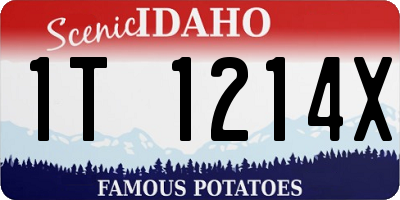 ID license plate 1T1214X