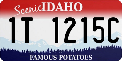 ID license plate 1T1215C