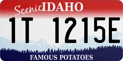 ID license plate 1T1215E
