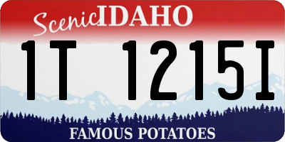 ID license plate 1T1215I