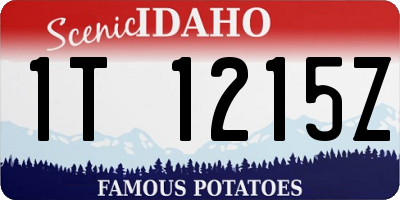 ID license plate 1T1215Z