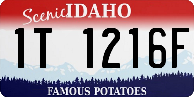 ID license plate 1T1216F