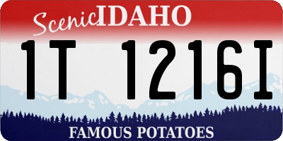 ID license plate 1T1216I