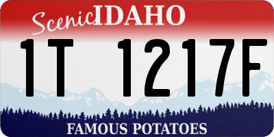 ID license plate 1T1217F