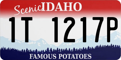 ID license plate 1T1217P