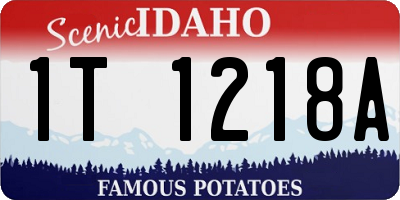 ID license plate 1T1218A