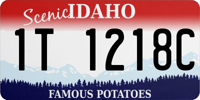 ID license plate 1T1218C