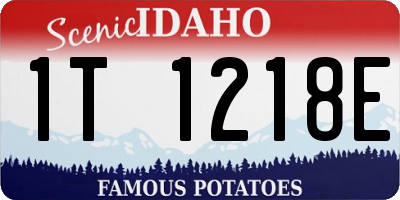 ID license plate 1T1218E