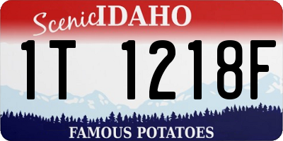 ID license plate 1T1218F