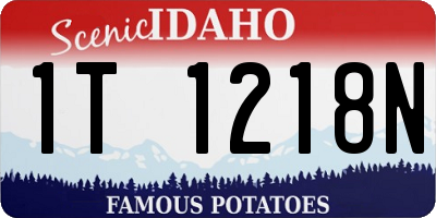 ID license plate 1T1218N