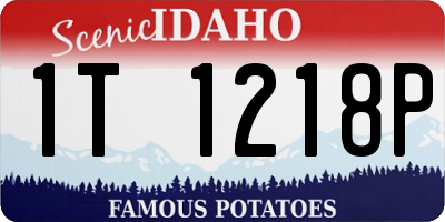 ID license plate 1T1218P