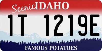 ID license plate 1T1219E