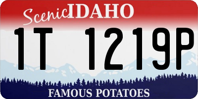 ID license plate 1T1219P