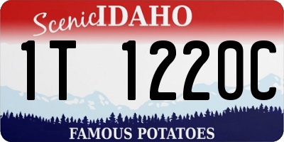 ID license plate 1T1220C